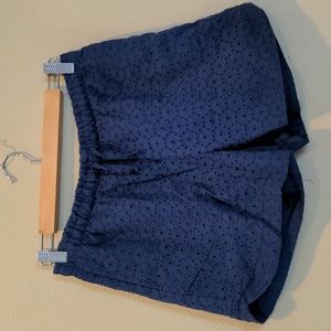 Girl's Cat & Jack Navy Eyelet Shorts